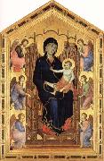 Duccio di Buoninsegna Madonna and Child Enthroned with Six Angels oil on canvas